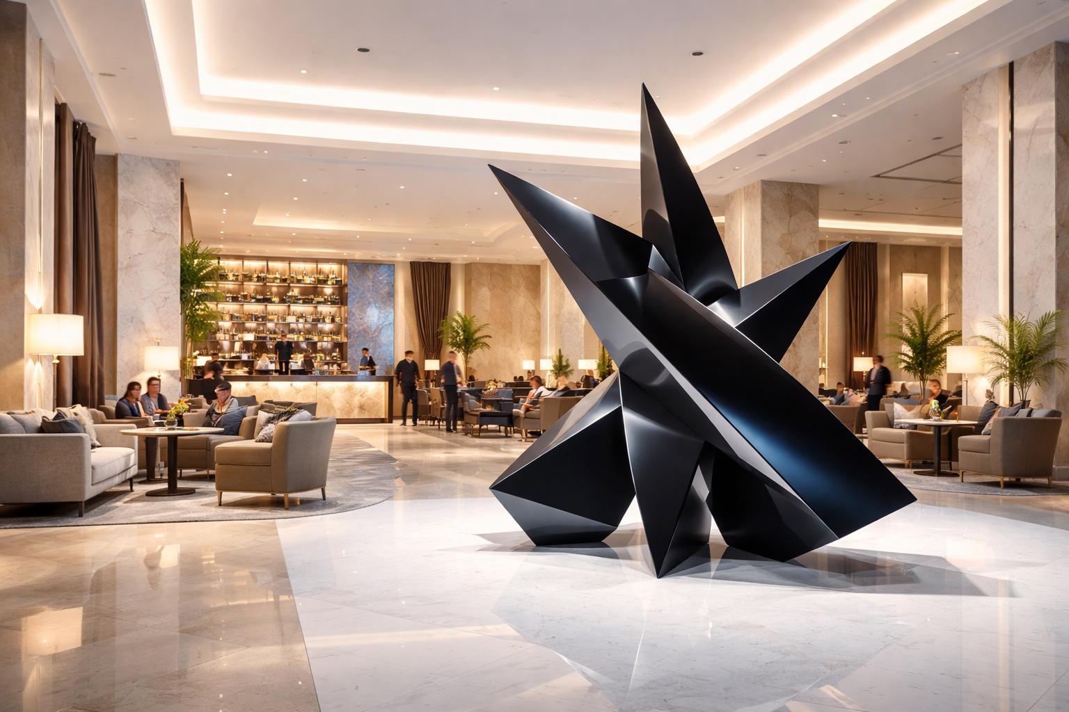 Custom art fabrication for hospitality and hotel interiors in Dubai